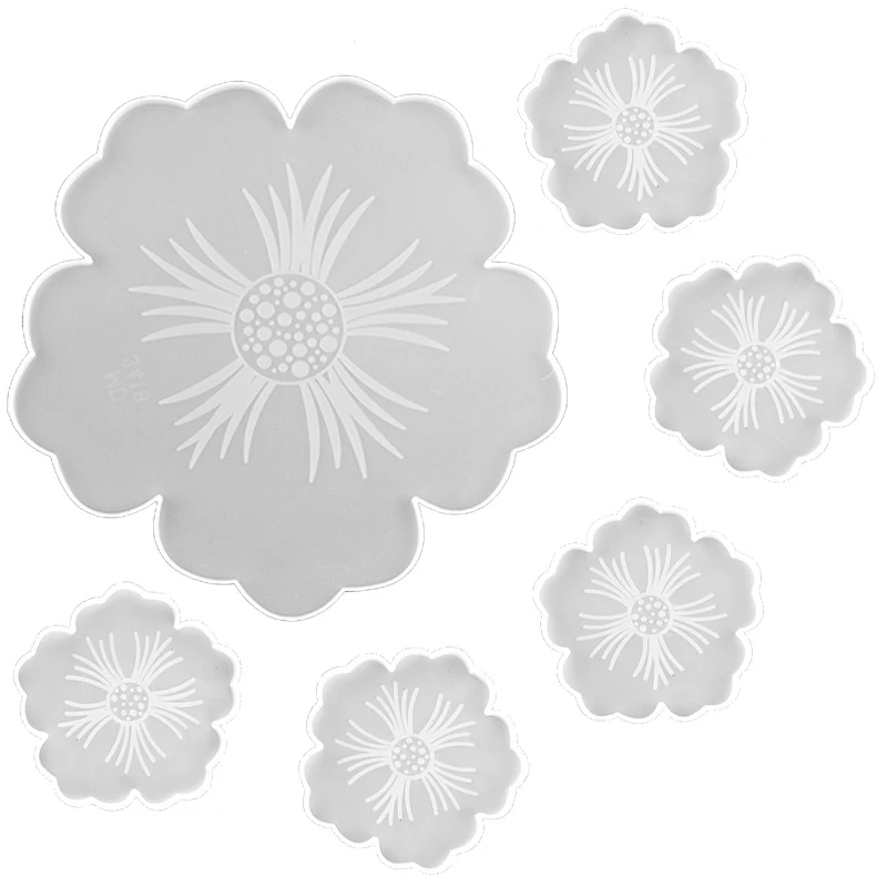 4Pcs/lot Flowers Coasters Resin Mold Silicone DIY Handmade Epoxy Compote Mold Petal Tray Molds 
4Pcs/lot Flowers Coasters Resin Mold Silicone DIY Handmade Epoxy Compote Mold Petal Tray Molds