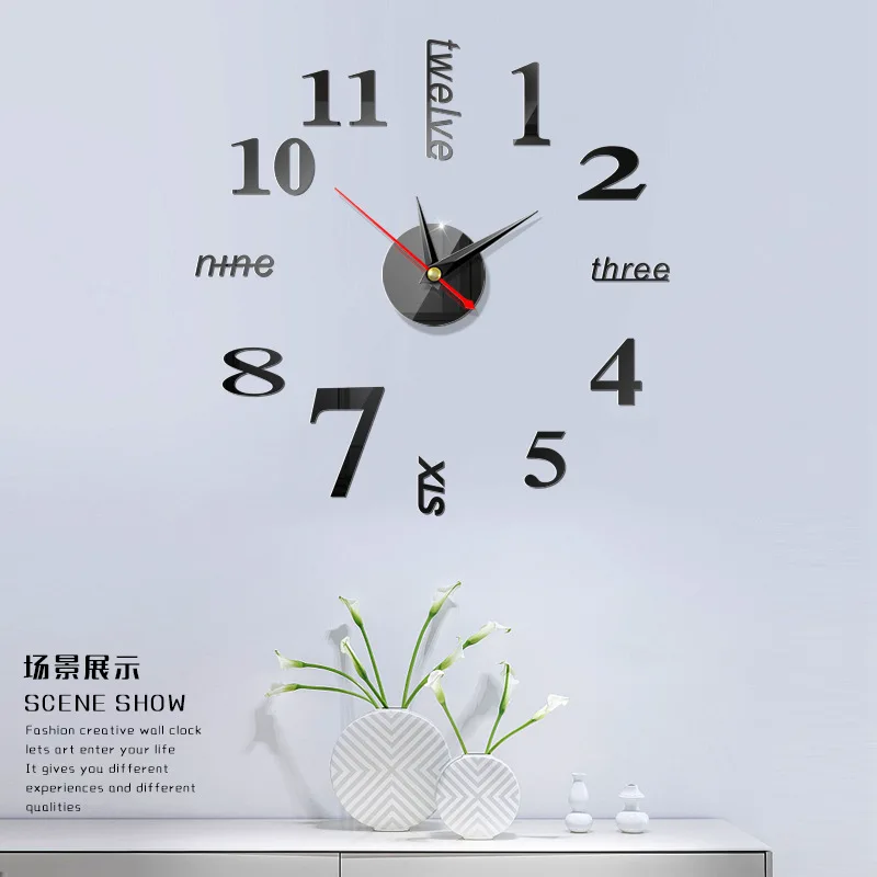 2020 Upgrade Wall Clocks 3D DIY Acrylic Mirror Stickers Home Decoration Living Room Quartz Needle Digital Sticker Wall Clock
2020 Upgrade Wall Clocks 3D DIY Acrylic Mirror Stickers Home Decoration Living Room Quartz Needle Digital Sticker Wall Clock