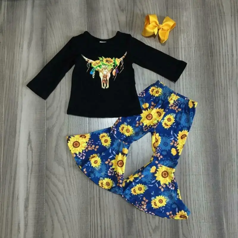 3PCS Toddler Kids Baby Girl Sunflower Clothes Tops T-shirt+Flared Pants Outfits 
3PCS Toddler Kids Baby Girl Sunflower Clothes Tops T-shirt+Flared Pants Outfits
