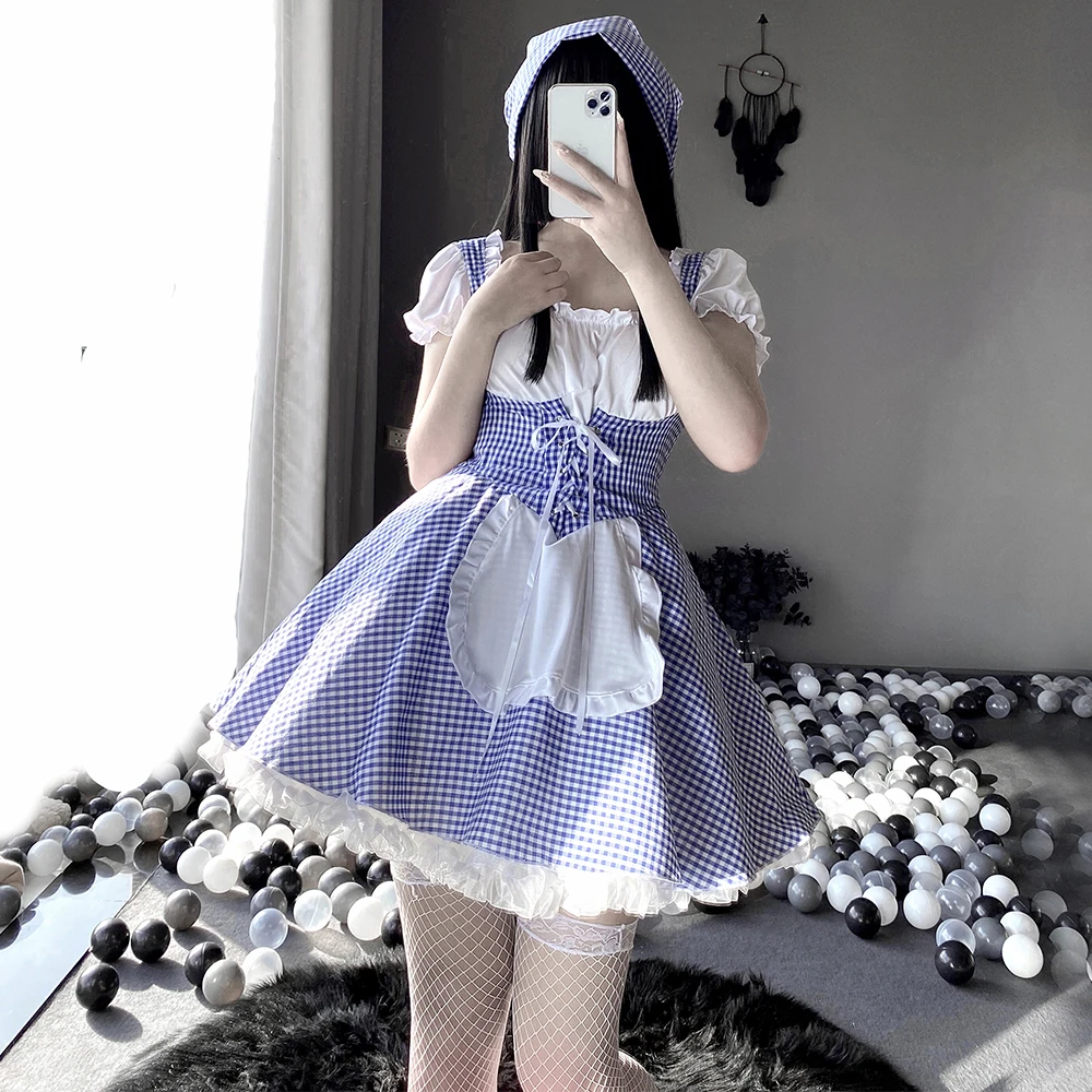 Новые костюмы горничной, фартук в синюю клетку для служанки, платье, женские платья для косплея в стиле "Лолита", одежда для официантки, клубн...
Новые костюмы горничной, фартук в синюю клетку для служанки, платье, женские платья для косплея в стиле "Лолита", одежда для официантки, клубн...