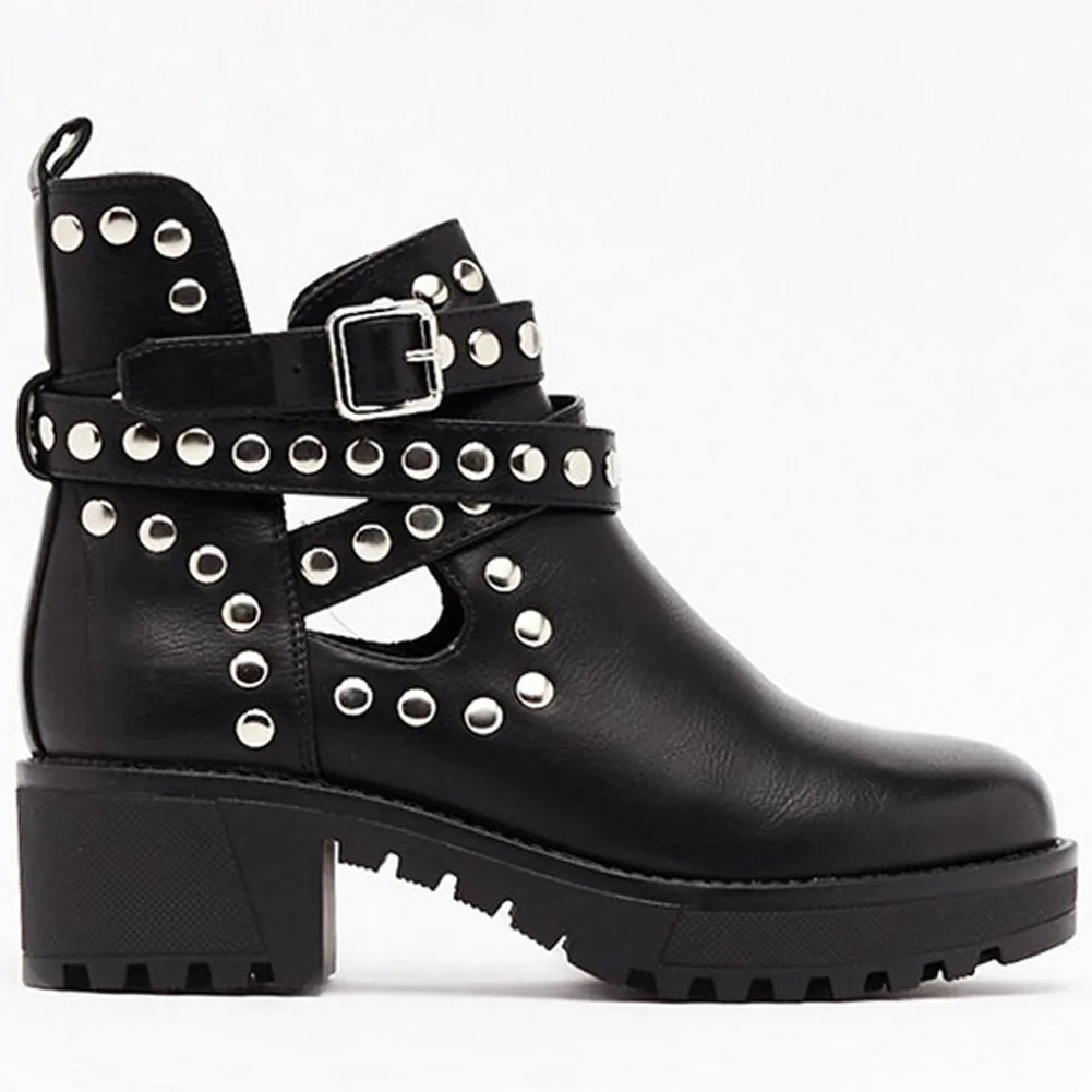 BONJOMARISA Brand Female Platform Buckel Rivet Fashion Ankle Boots Square Heel Motocycle Boots Women Designer Shoes Woman
BONJOMARISA Brand Female Platform Buckel Rivet Fashion Ankle Boots Square Heel Motocycle Boots Women Designer Shoes Woman