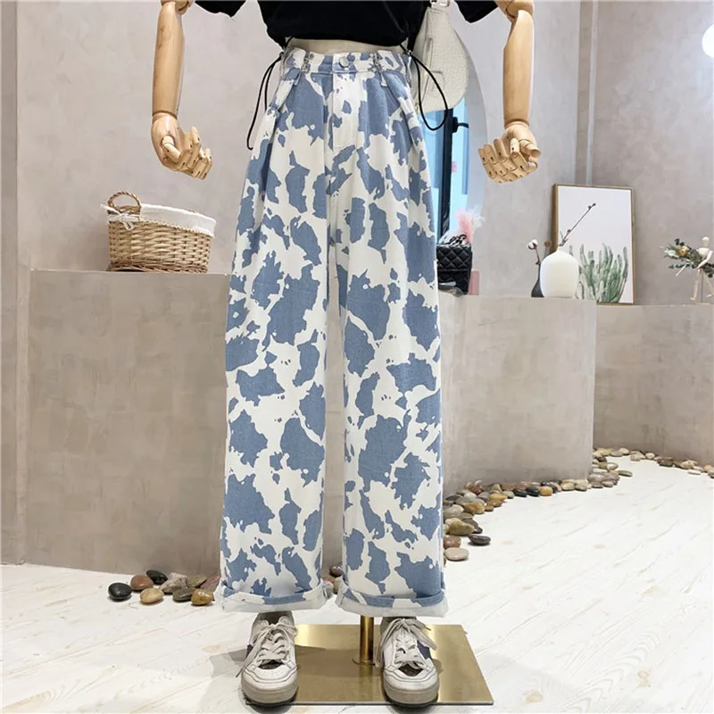 2021 New Print Black Blue Jeans Women Long Wide Leg Spring Summer Casual All Match Denim Pants High Waisted Trousers Streetwear
2021 New Print Black Blue Jeans Women Long Wide Leg Spring Summer Casual All Match Denim Pants High Waisted Trousers Streetwear