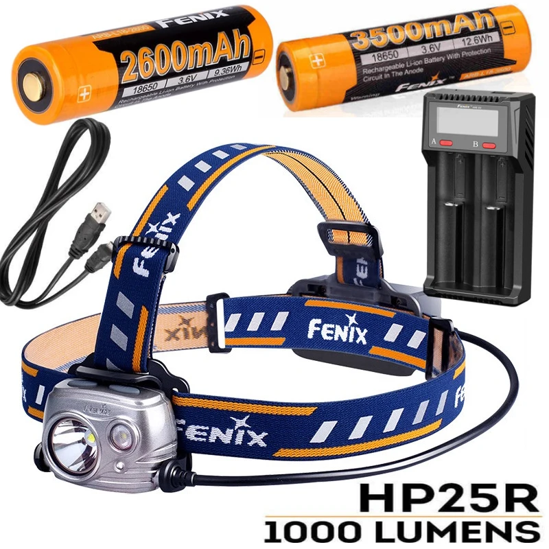 Fenix HP25R Micro USB светодиодный налобный фонарь с батареей 18650 1000 люмен | Освещение