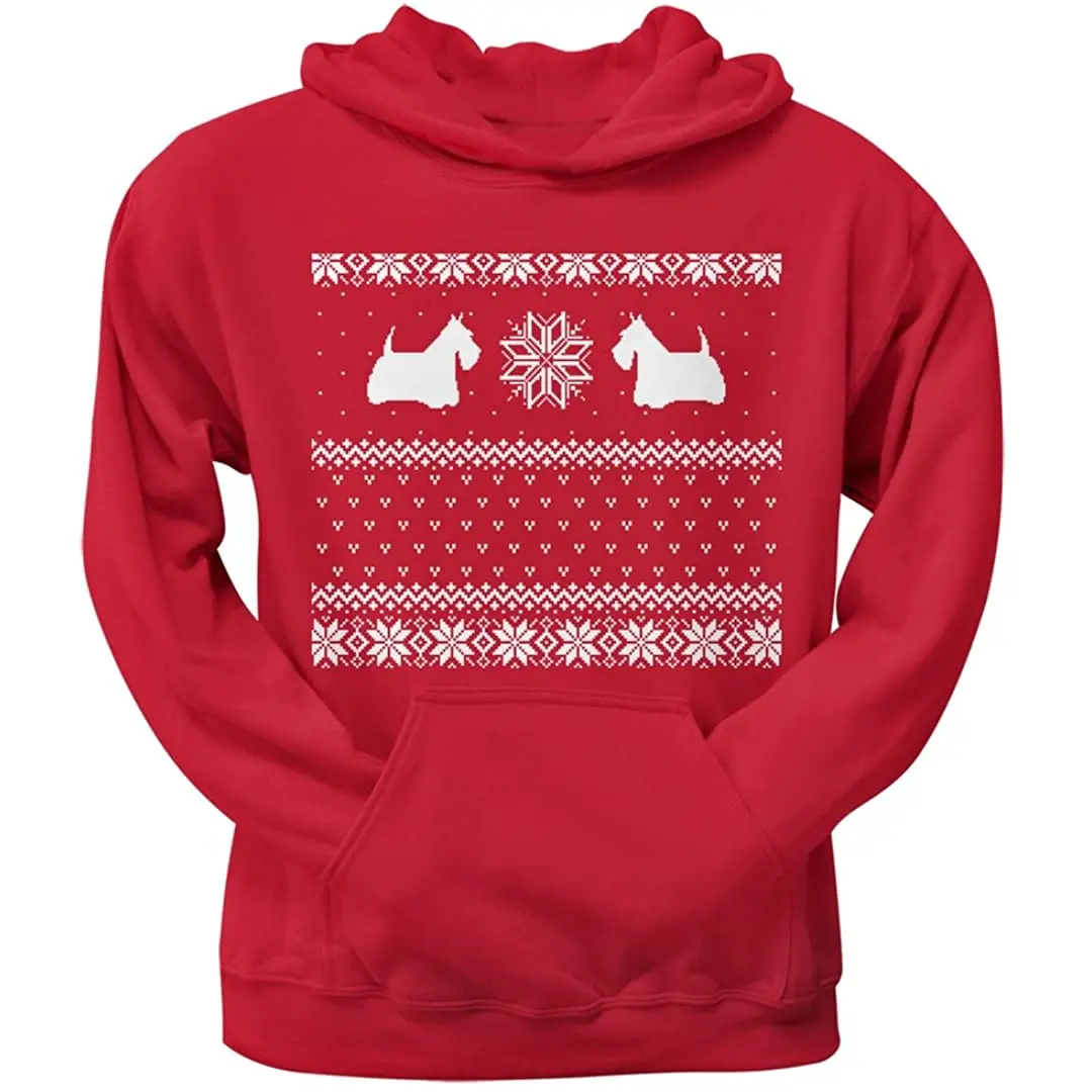 Scottish Terrier Ugly Christmas Sweater Adult Red Hoodie
Scottish Terrier Ugly Christmas Sweater Adult Red Hoodie
