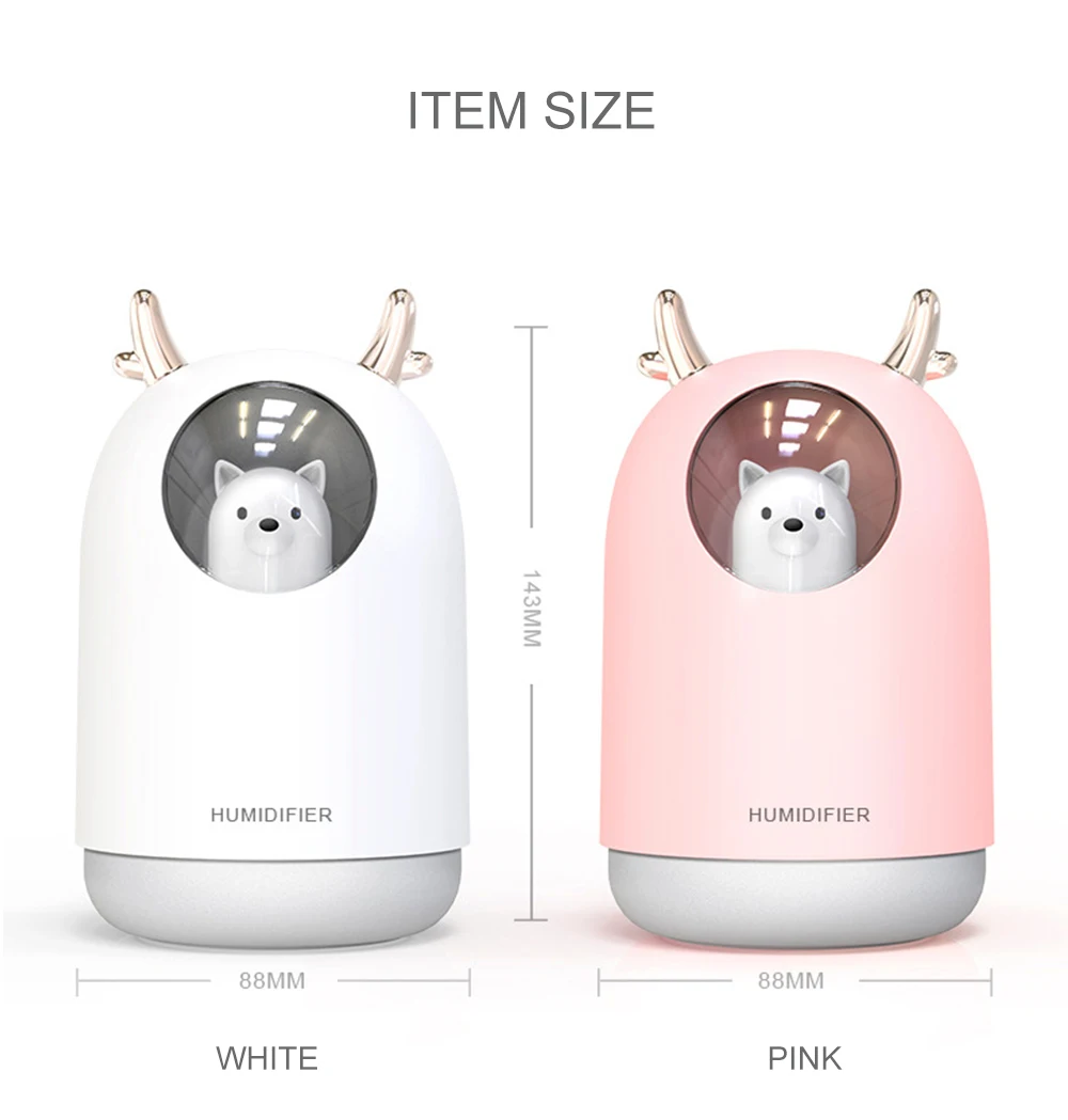 2021 Cute Pet Humidifier Multiple Deer Humidifier mini Portable Cat Air Humidifier For Car Aromatherapy Bear Mist Maker
2021 Cute Pet Humidifier Multiple Deer Humidifier mini Portable Cat Air Humidifier For Car Aromatherapy Bear Mist Maker