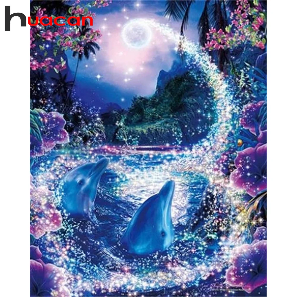 Huacan Diamond Mosaic Embroidery Dolphin 5d Diamond Painting Full Square Rhinestones Animal Home Decor 
Huacan Diamond Mosaic Embroidery Dolphin 5d Diamond Painting Full Square Rhinestones Animal Home Decor