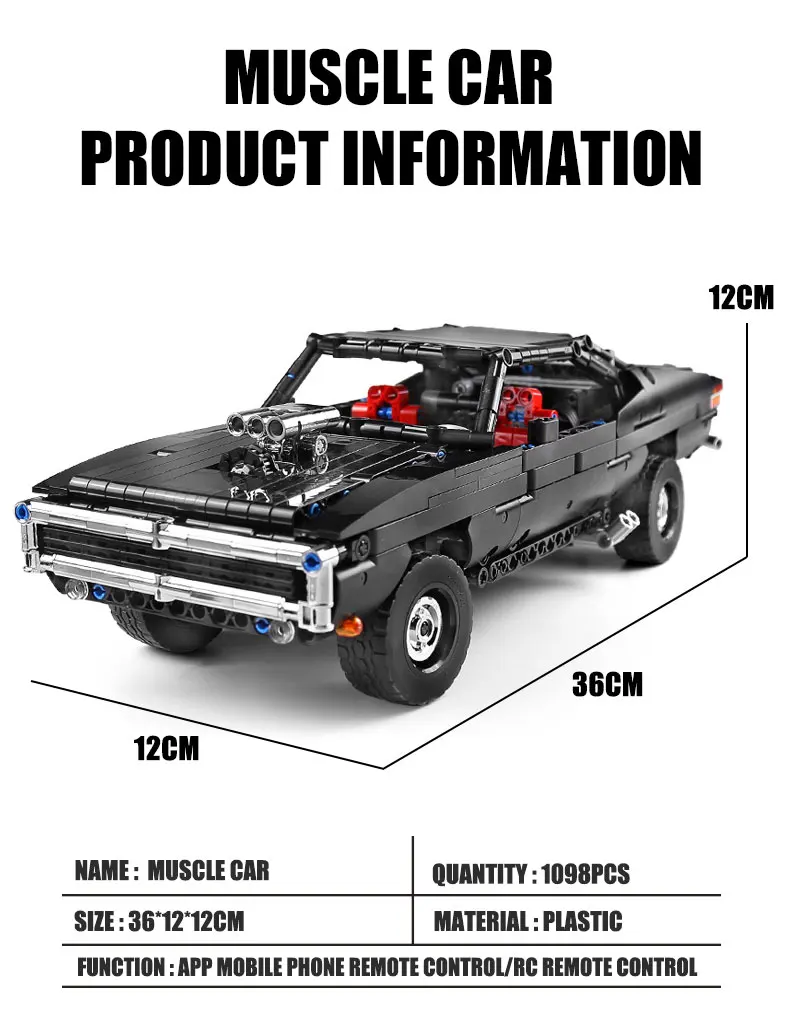 MOULD KING High-Tech App Remote control car Motorized CarUltimate Muscles Car Model Building Blocks Kids Toys Christmas Gifts
MOULD KING High-Tech App Remote control car Motorized CarUltimate Muscles Car Model Building Blocks Kids Toys Christmas Gifts