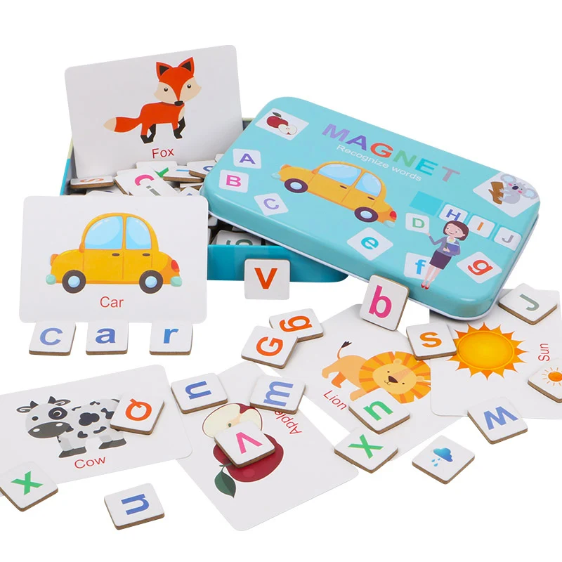 Children's Educational Toys Iron Box Magnetic Puzzles Alphabet Word Spelling Early Education Learning Game Montessori Material
Children's Educational Toys Iron Box Magnetic Puzzles Alphabet Word Spelling Early Education Learning Game Montessori Material