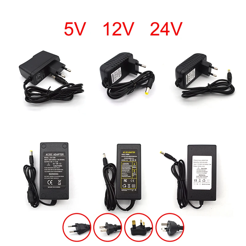 AC Power Adapter Universal DC 5V 12V 24V Power Supply 1A 2A 3A 5A 6A 8A 10A Lighting Transformer 5 12 24 V Volt Charger Adapter
AC Power Adapter Universal DC 5V 12V 24V Power Supply 1A 2A 3A 5A 6A 8A 10A Lighting Transformer 5 12 24 V Volt Charger Adapter