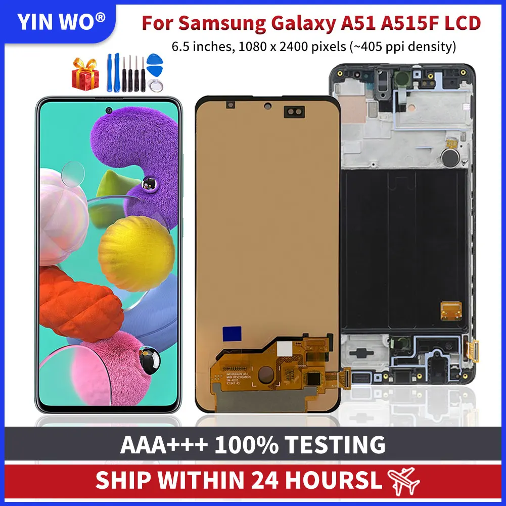 A515 OLED Panels For Samsung Galaxy A51 LCD Screen Display Touch SM- A515F A515F/DS A515FD Digitizer Assembly Replacement Parts
A515 OLED Panels For Samsung Galaxy A51 LCD Screen Display Touch SM- A515F A515F/DS A515FD Digitizer Assembly Replacement Parts