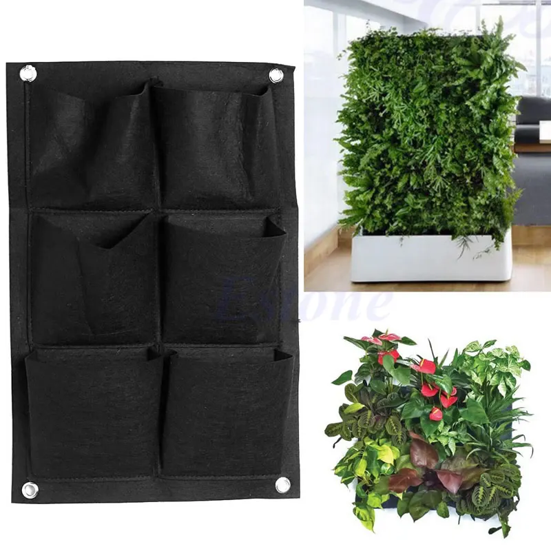 J2HA 6Pocket Vertical Greening Hanging Wall Garden Planting Bag Wall Planter Herb Pot
J2HA 6Pocket Vertical Greening Hanging Wall Garden Planting Bag Wall Planter Herb Pot