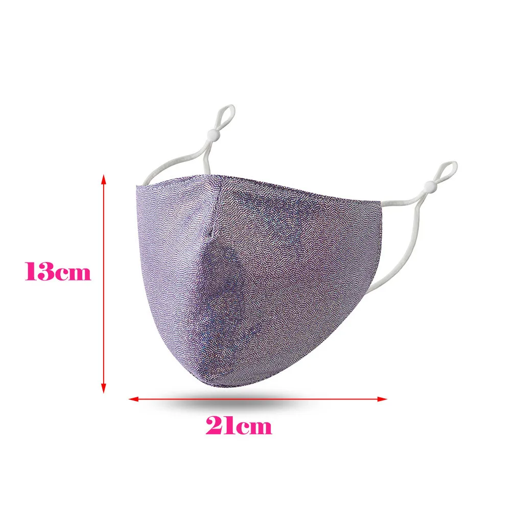 Fashion Sequin Masks Washable PM 2.5 Dust-proof Solid Color Cotton Fashion Masks Party Unisex Shiny Face Mask Reusable 5pcs
Fashion Sequin Masks Washable PM 2.5 Dust-proof Solid Color Cotton Fashion Masks Party Unisex Shiny Face Mask Reusable 5pcs