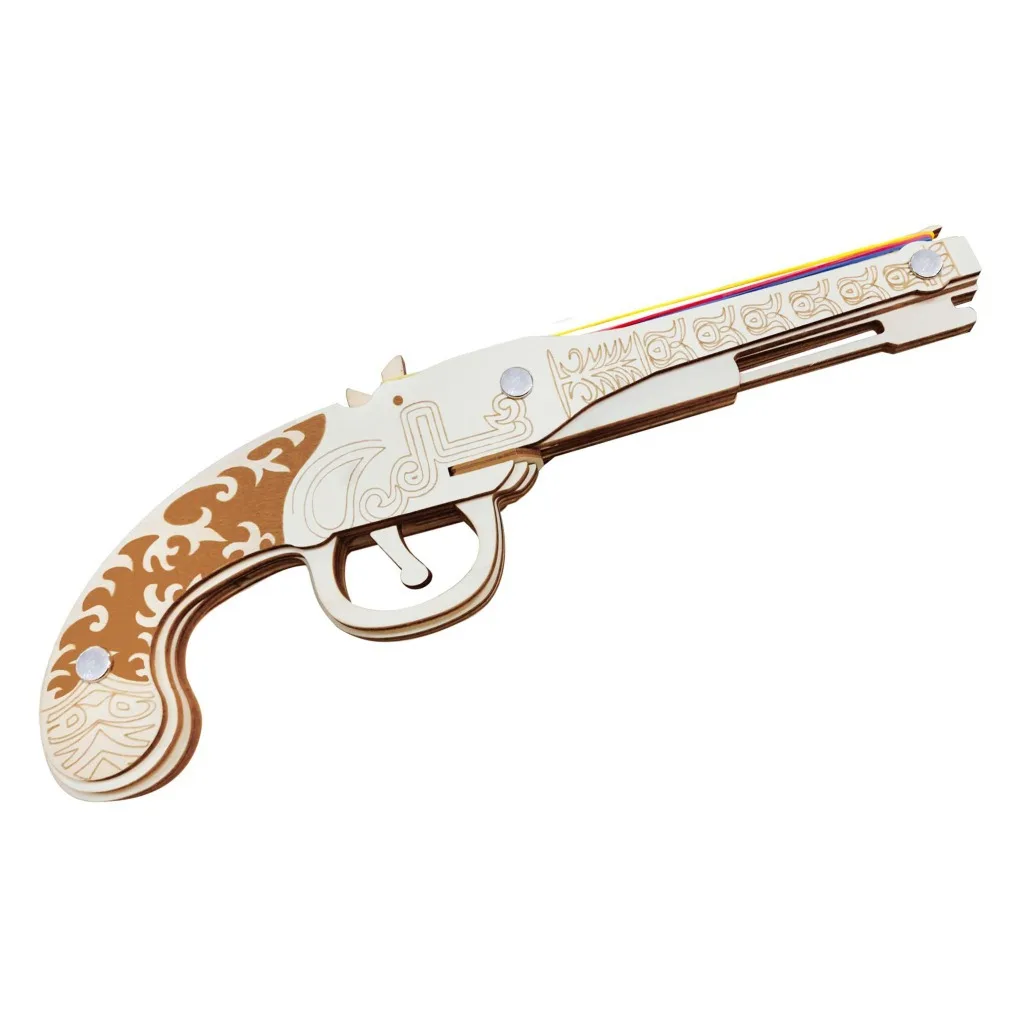 Muskets Laser Cutting DIY 3D Wooden Puzzle Woodcraft Assembly Kit Rubber Band Gun for Kids Adults Assembly Jigsaw Toy
Muskets Laser Cutting DIY 3D Wooden Puzzle Woodcraft Assembly Kit Rubber Band Gun for Kids Adults Assembly Jigsaw Toy