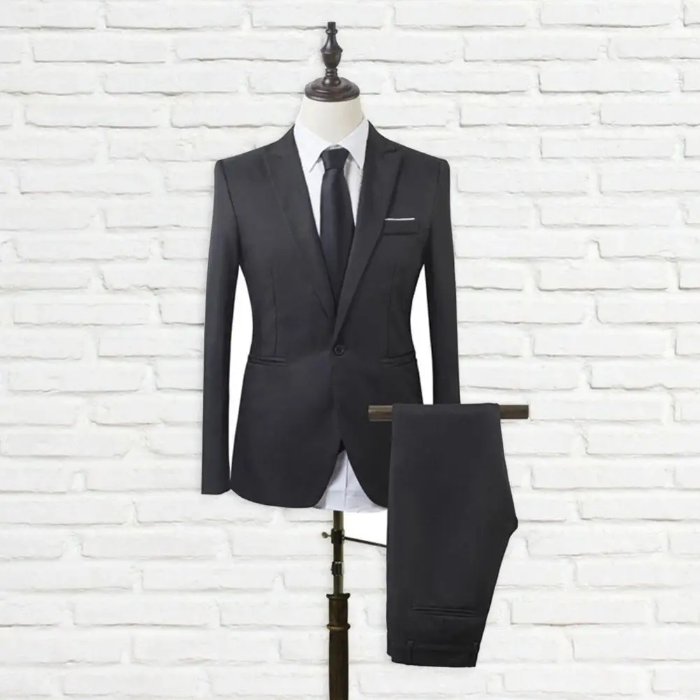 Men Suit Set Lapel Formal Stylish One Button Pockets Blazer for Wedding costume homme костюм мужской traje hombre ternos
Men Suit Set Lapel Formal Stylish One Button Pockets Blazer for Wedding costume homme костюм мужской traje hombre ternos