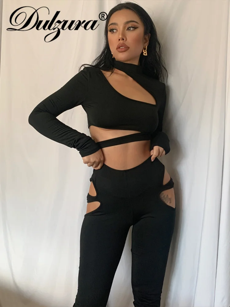Dulzura 2021 Autumn Winter Women 2 Pieces Long Sleeve Hollow Out Crop Top Leggings Set Sportswear Streetwear Tracksuit Outfit
Dulzura 2021 Autumn Winter Women 2 Pieces Long Sleeve Hollow Out Crop Top Leggings Set Sportswear Streetwear Tracksuit Outfit