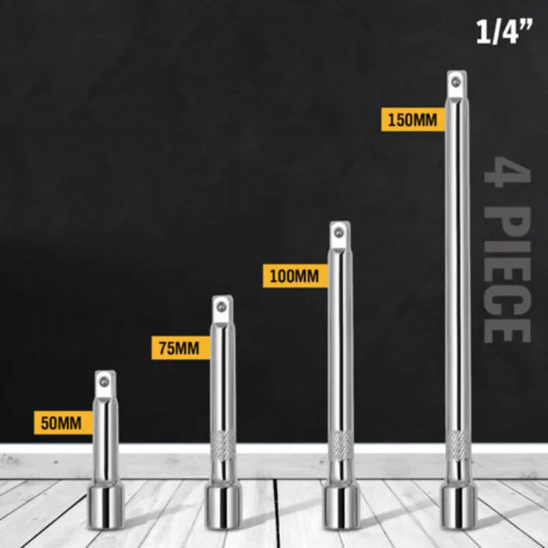 4 X 1/4 Drive Ratchet Wrench Socket Extension Bar Extender Ball Bearing Tool
4 X 1/4 Drive Ratchet Wrench Socket Extension Bar Extender Ball Bearing Tool