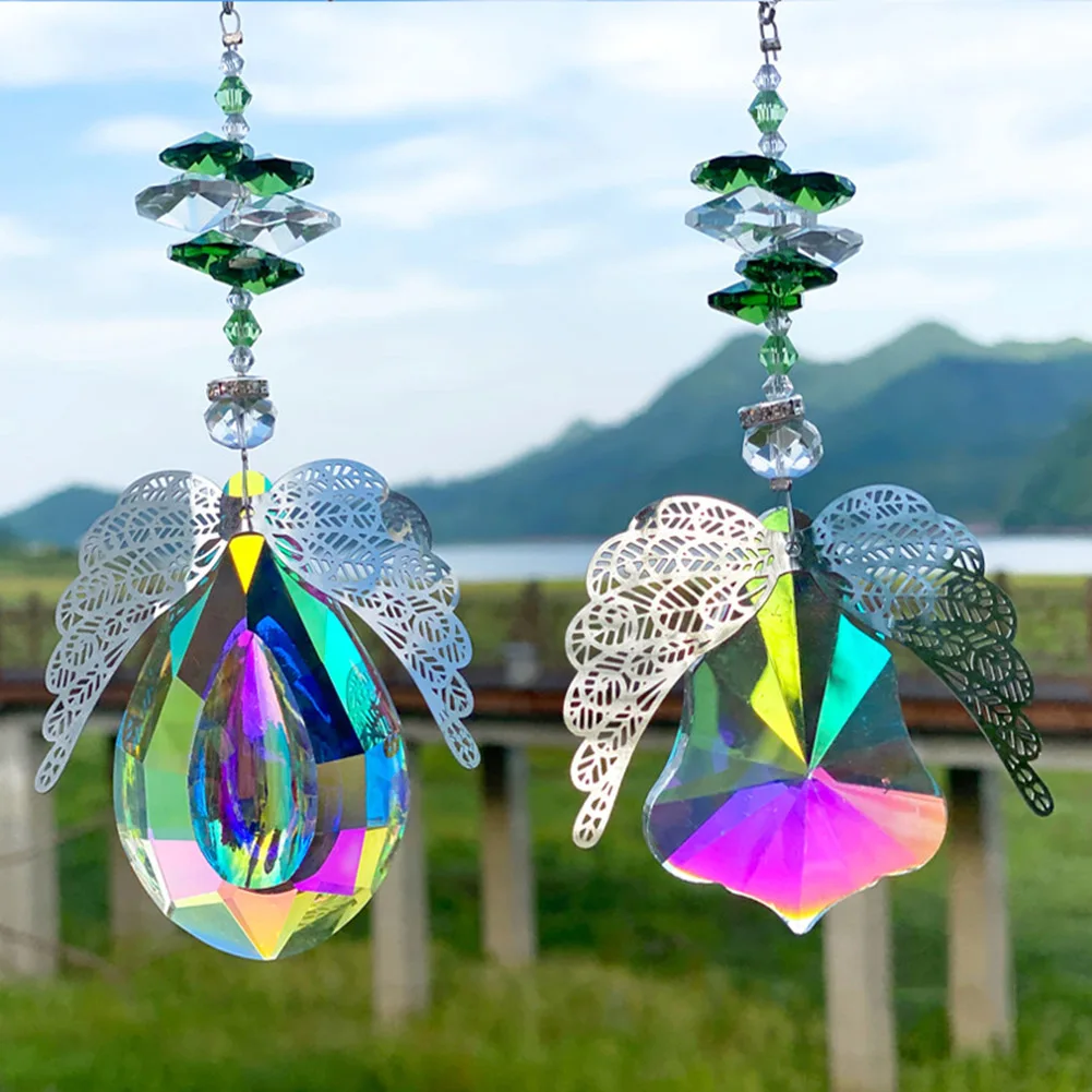 Crystal Angel Wing Prisms Hanging Rainbow Chaser Lighting Accessories for Window Curtains Pendant Home Garden Car
Crystal Angel Wing Prisms Hanging Rainbow Chaser Lighting Accessories for Window Curtains Pendant Home Garden Car