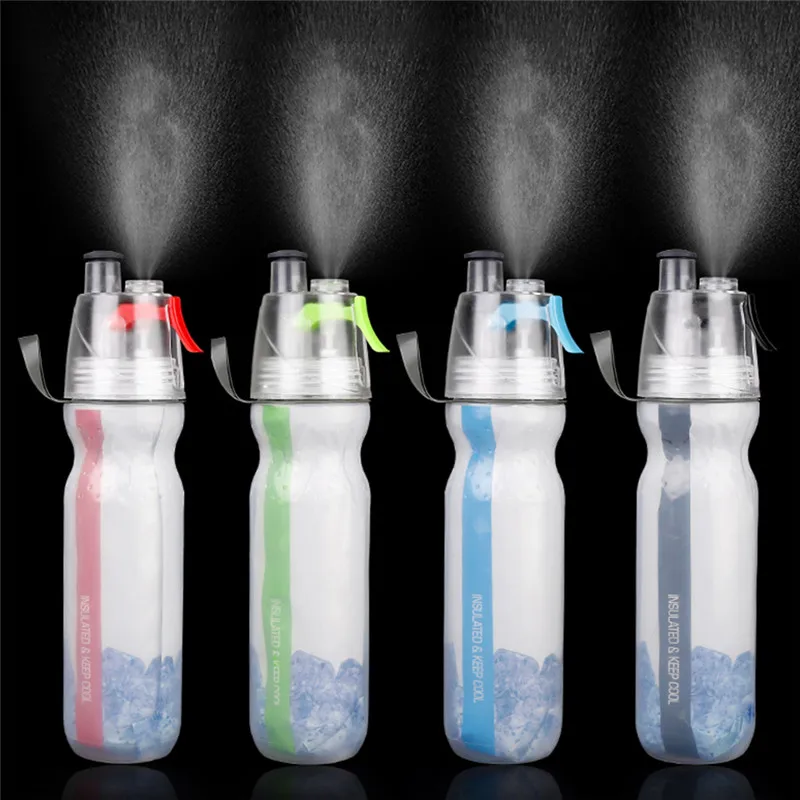 Bicycle sports Water Bottles Insulated Mist Spray Water Bottle Double layer Ice Cold Bottle Sports Outdoor Drinking kettle
Bicycle sports Water Bottles Insulated Mist Spray Water Bottle Double layer Ice Cold Bottle Sports Outdoor Drinking kettle