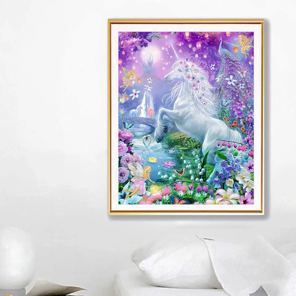 5D DIY Diamond Paintings Custom Unicorn Full Inset Diamond Art Crafts Cross stitch Kit Crystal Home Decor Children Gift Mozaïek
5D DIY Diamond Paintings Custom Unicorn Full Inset Diamond Art Crafts Cross stitch Kit Crystal Home Decor Children Gift Mozaïek