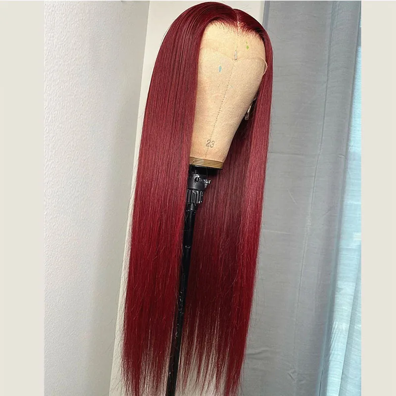 26Inch Silky Straight 99J Wine Red Color Long Lace Front Synthetic Wig For Women With Baby Hair Natural Hairline Daily Wear Wigs
26Inch Silky Straight 99J Wine Red Color Long Lace Front Synthetic Wig For Women With Baby Hair Natural Hairline Daily Wear Wigs
