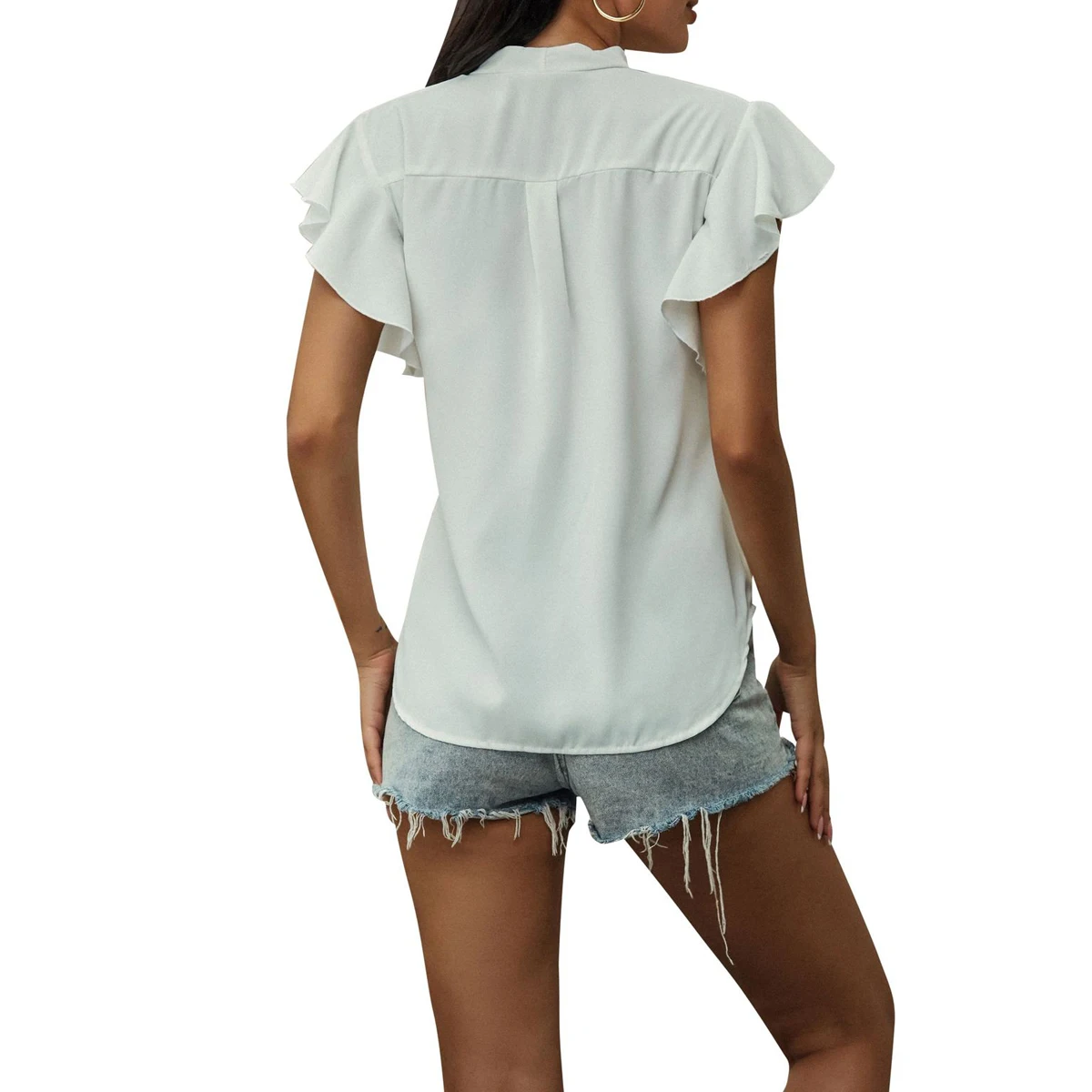 Women Blouse 2020 OL Sweet Ruffle Bow Tie Round Neck Short Sleeve Elegant Slim Blouse Shirt Tops
Women Blouse 2020 OL Sweet Ruffle Bow Tie Round Neck Short Sleeve Elegant Slim Blouse Shirt Tops