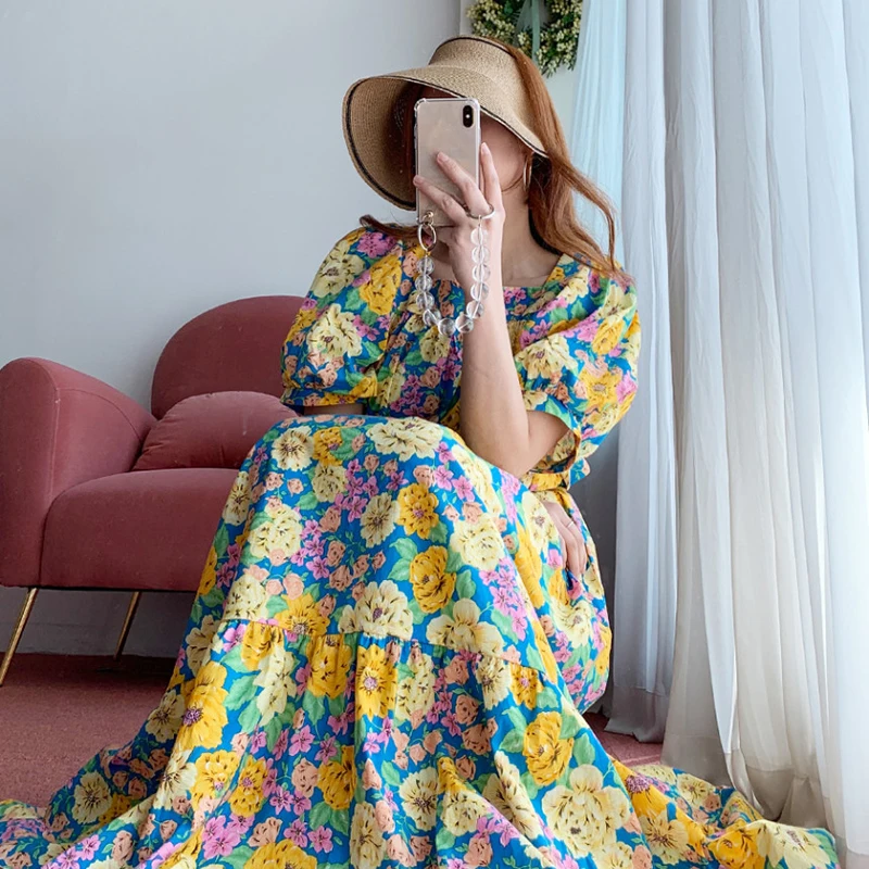 GALCAUR Hit Color Dress For Women Square Collar Puff Short Sleeve High Waist A Line Mid Print Hit Color Dresses Female 2021 Tide
GALCAUR Hit Color Dress For Women Square Collar Puff Short Sleeve High Waist A Line Mid Print Hit Color Dresses Female 2021 Tide