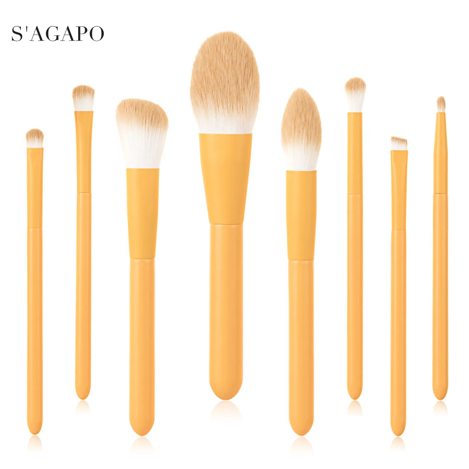 

S'AGAPO Luxury 8ps Makeup Brushes set Professional Macarons Foundation Eyeshadow Blush Concealer for Cosmetics Makeup tool Brush
