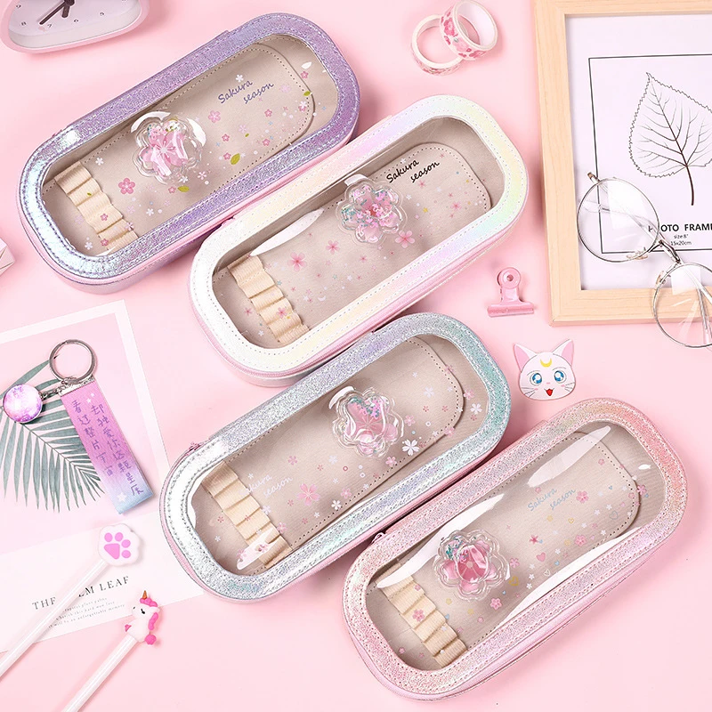Stationery Box Multi-Function Large Capacity Quick Sand Pen Box Male Female Students Pencil Case Transparent Window Storage Bag
Stationery Box Multi-Function Large Capacity Quick Sand Pen Box Male Female Students Pencil Case Transparent Window Storage Bag