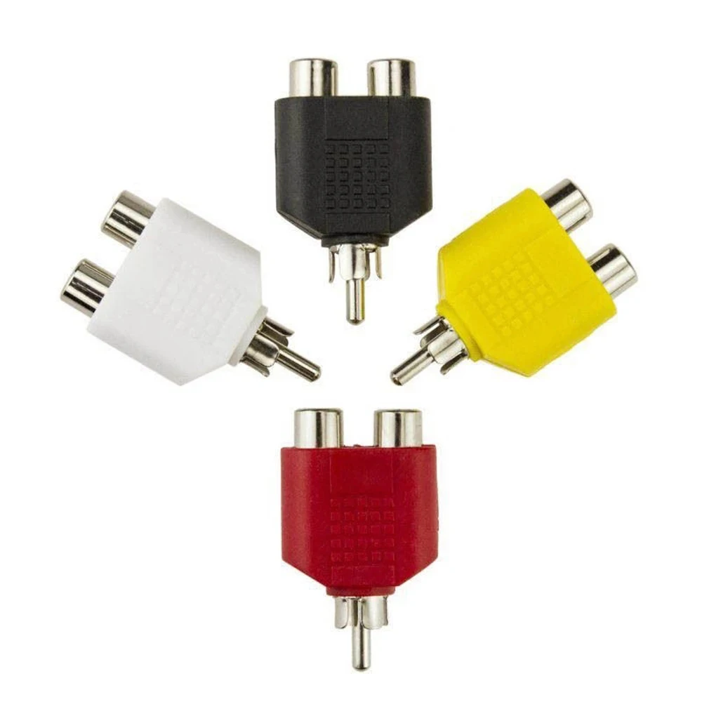4 Pcs/Lot Audio Connectors Plugs 1RCA Male To 2RCA Female Audio Cable Y Adapter For Computer TV Audio MP3
4 Pcs/Lot Audio Connectors Plugs 1RCA Male To 2RCA Female Audio Cable Y Adapter For Computer TV Audio MP3