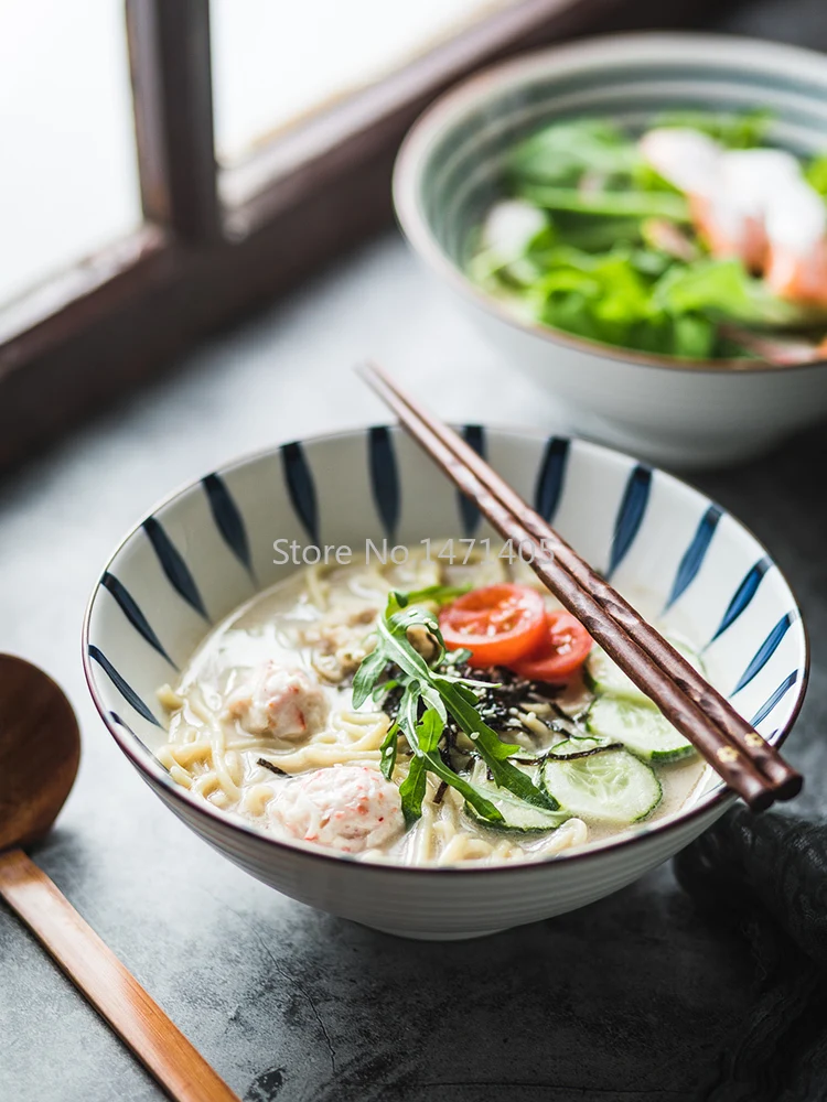 Underglaze Japanese Ceramic Big Soup Bowl Hat Bowl Noodles Ramen Bowl Retro Fruit Salad Bowl Household Tableware
Underglaze Japanese Ceramic Big Soup Bowl Hat Bowl Noodles Ramen Bowl Retro Fruit Salad Bowl Household Tableware