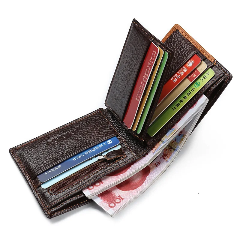 Fashion Men's Wallets Leather Solid Luxury Wallet Men Cow Leather Slim Bifold Short Purses Credit Card Holder Male Coin Purses
Fashion Men's Wallets Leather Solid Luxury Wallet Men Cow Leather Slim Bifold Short Purses Credit Card Holder Male Coin Purses