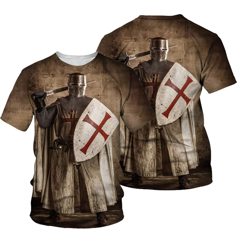 Templar men's t-shirt with 3d knight print, t-shirt for summer 2021, short sleeve, hero style, men's clothing, trendy casual
Templar men's t-shirt with 3d knight print, t-shirt for summer 2021, short sleeve, hero style, men's clothing, trendy casual