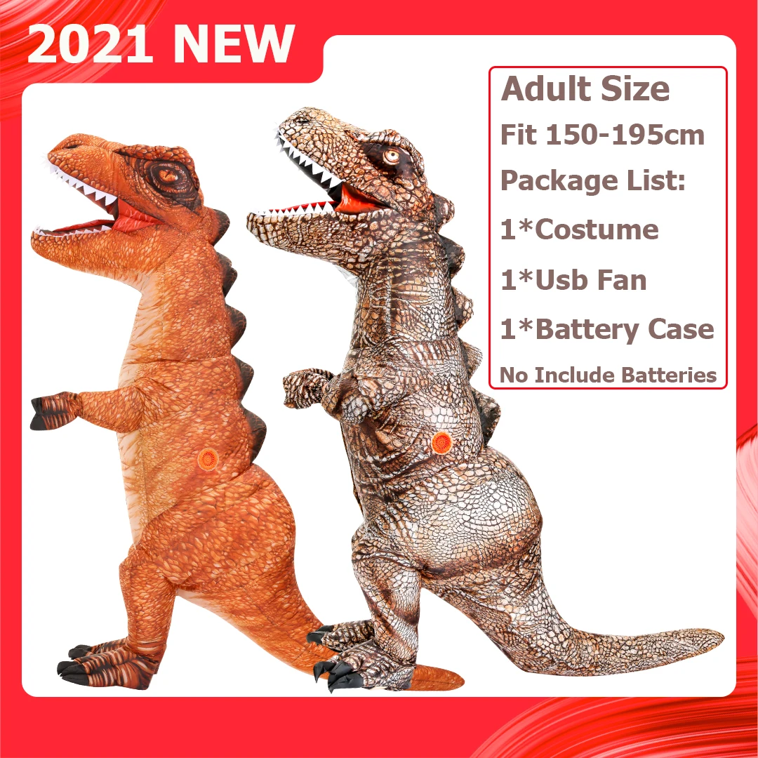 

Purim Carnival Adult Inflatable Dinosaur Costume T REX Dino Cosplay Party Costumes for Men Women Halloween Fancy Dress Suit
