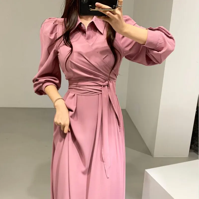 ZAWFL Women's Shirt Dress 2021 New Autumn Solid Casual Button Maxi Vestidos Elegant Women Lace Up High Waist Robe
ZAWFL Women's Shirt Dress 2021 New Autumn Solid Casual Button Maxi Vestidos Elegant Women Lace Up High Waist Robe