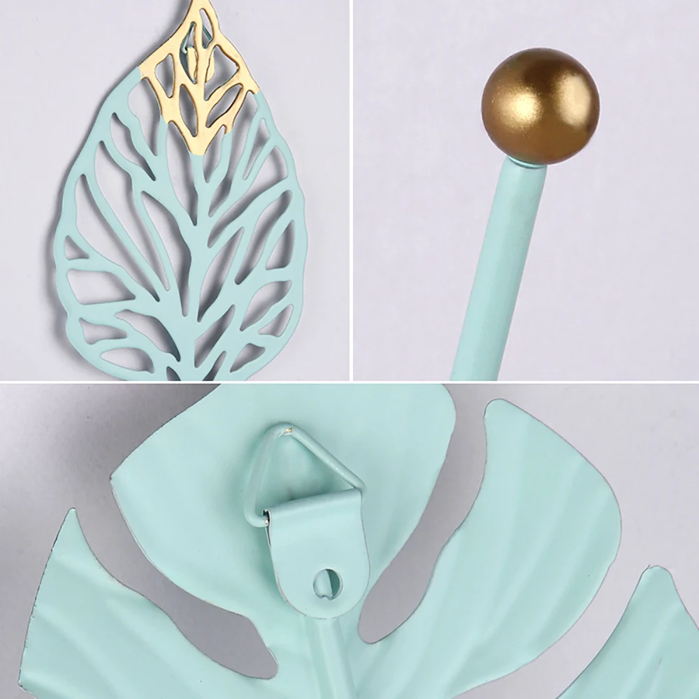 Nordic Wall Hooks for Hanging Clothes Wall Hanger Coat Key Hook Iron Art Wall Decorations Blue Leaves Golden Leaves Home Storage
Nordic Wall Hooks for Hanging Clothes Wall Hanger Coat Key Hook Iron Art Wall Decorations Blue Leaves Golden Leaves Home Storage