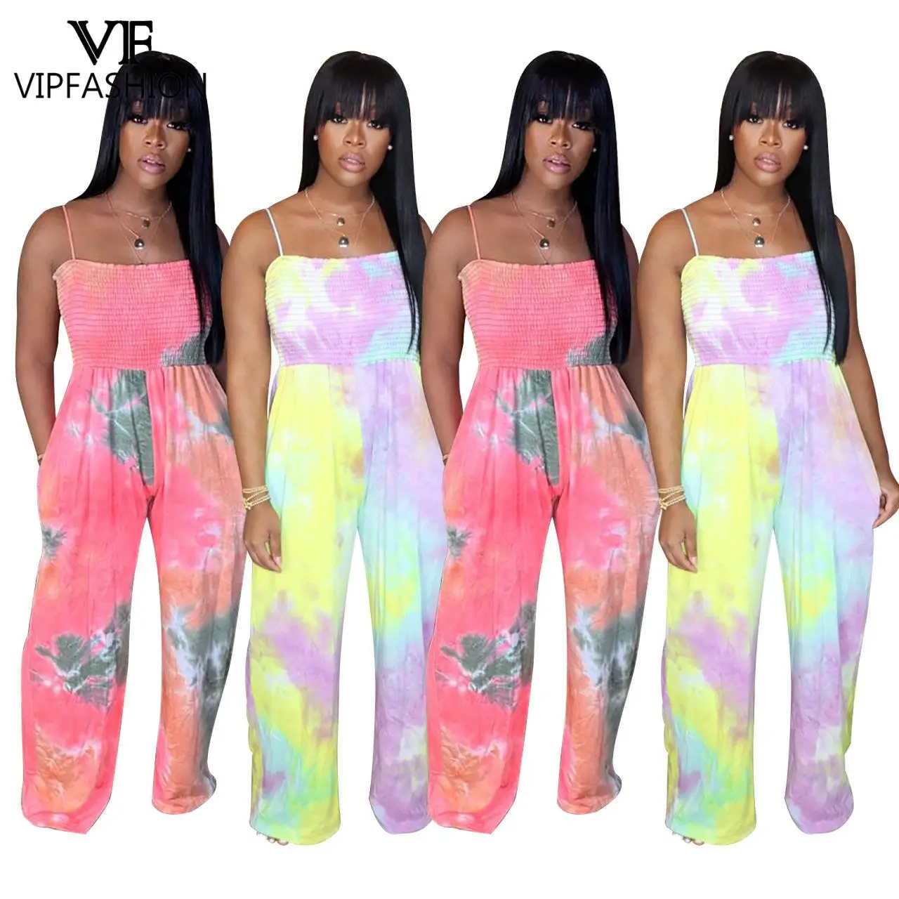 VIP FASHION New Tie-Dye Suspender Jumpsuits Summer Sexy Backless Wide Leg Women's Trousers Fashion Gradient Printing Jumpsuits
VIP FASHION New Tie-Dye Suspender Jumpsuits Summer Sexy Backless Wide Leg Women's Trousers Fashion Gradient Printing Jumpsuits