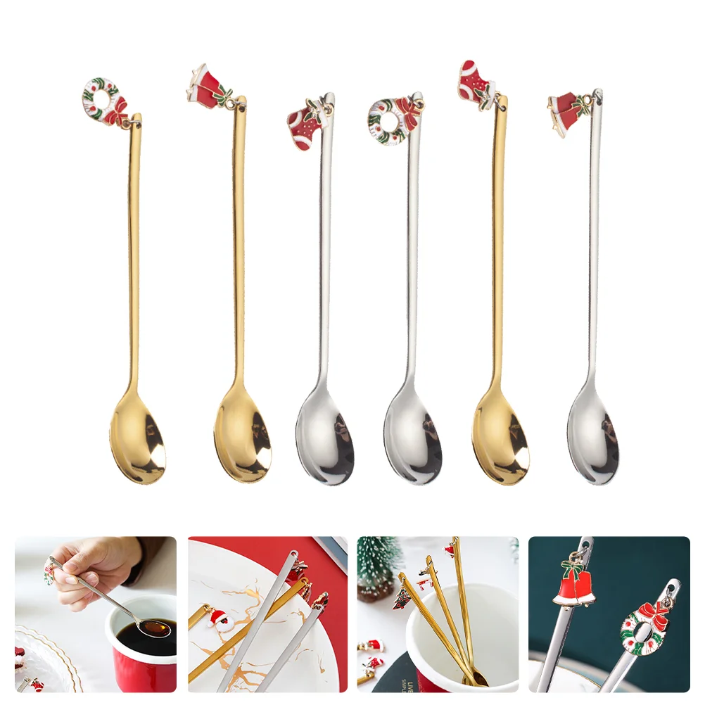 6Pcs Creative Coffee Spoons Dessert Spoons Christmas Themed Spoons (Assorted Color)
6Pcs Creative Coffee Spoons Dessert Spoons Christmas Themed Spoons (Assorted Color)