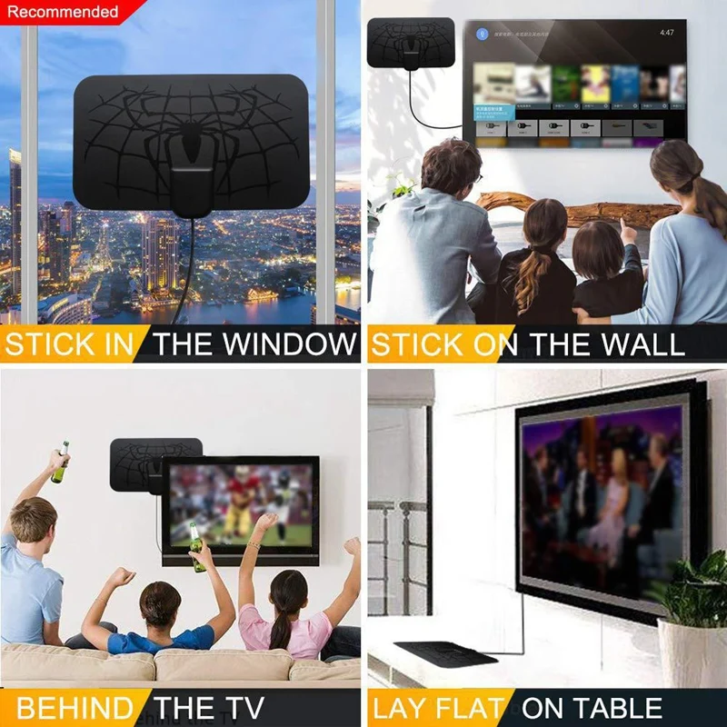 Indoor Digital Antena 25DB TV Aerial Amplified HDTV Antenna 4K DVB-T2 170-240 Mhz/470-860 Mhz
Indoor Digital Antena 25DB TV Aerial Amplified HDTV Antenna 4K DVB-T2 170-240 Mhz/470-860 Mhz