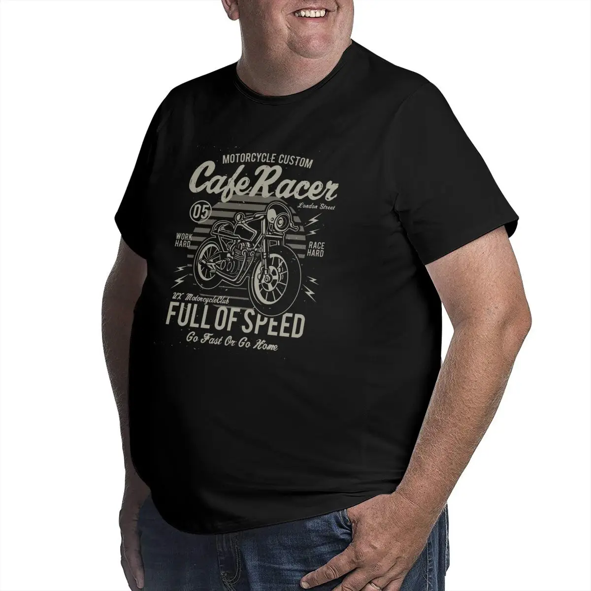 Футболка мужская для Кафе Racer футболка с длинным рукавом езды на мотоцикле