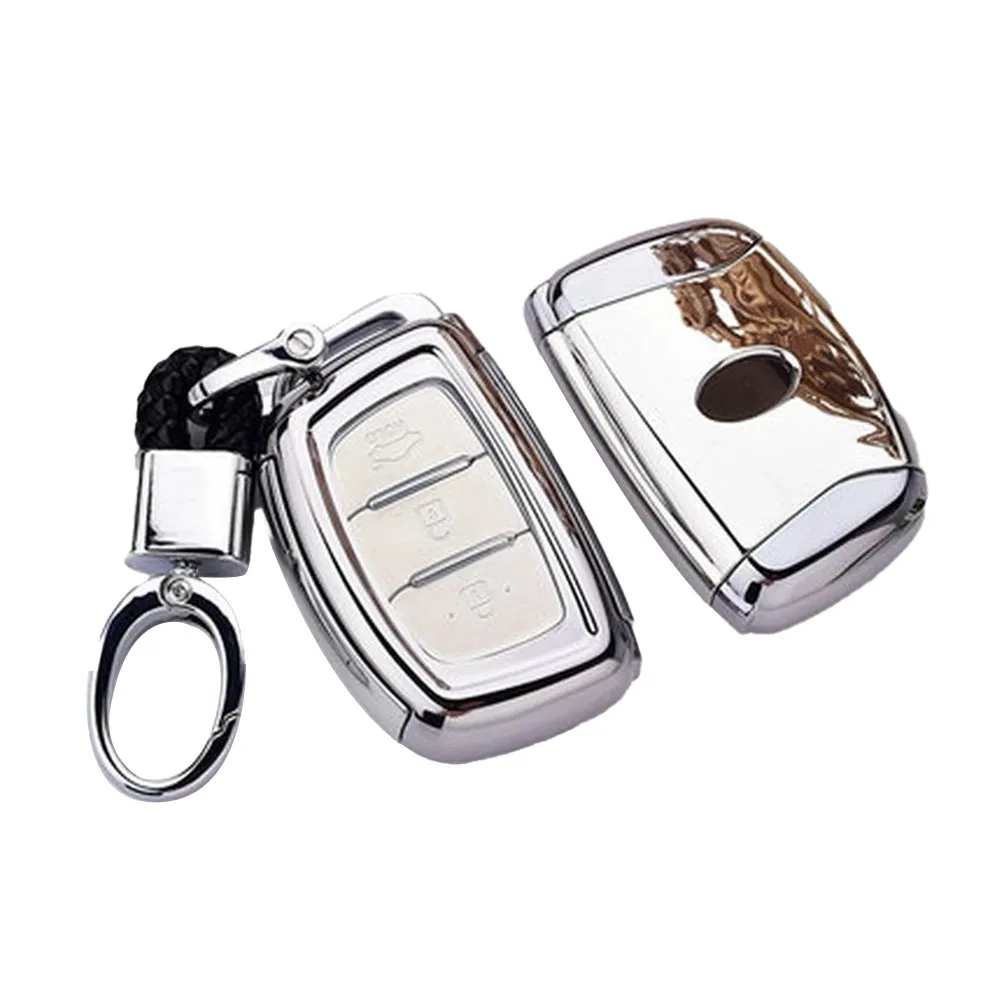 Silver Car Key Cover Protective Case W/Ring Suitable For Hyundai Creta I10 I20 Tucson Elantra Santa Fe 2016-2018
Silver Car Key Cover Protective Case W/Ring Suitable For Hyundai Creta I10 I20 Tucson Elantra Santa Fe 2016-2018