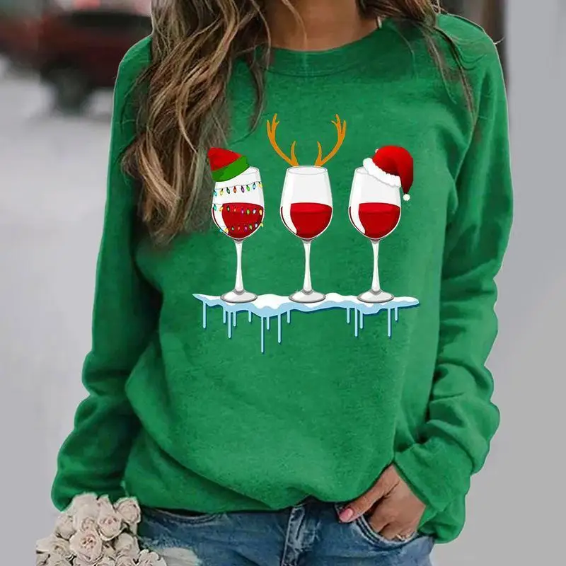 2021 Autumn And Winter New Tops Christmas Hat Pattern Printing Fashion All-match Round Neck Raglan Women's Casual Loose T-shirts
2021 Autumn And Winter New Tops Christmas Hat Pattern Printing Fashion All-match Round Neck Raglan Women's Casual Loose T-shirts