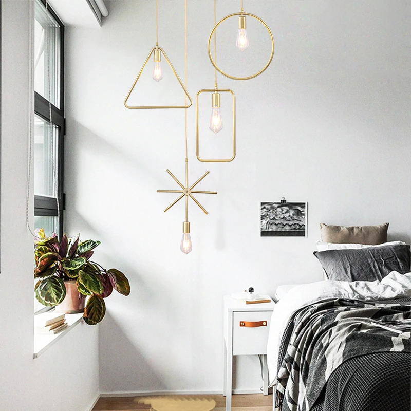 Creative personality modern geometry lamp restaurant Pendant Lights clothing store Nordic living room corridor bar E27
Creative personality modern geometry lamp restaurant Pendant Lights clothing store Nordic living room corridor bar E27
