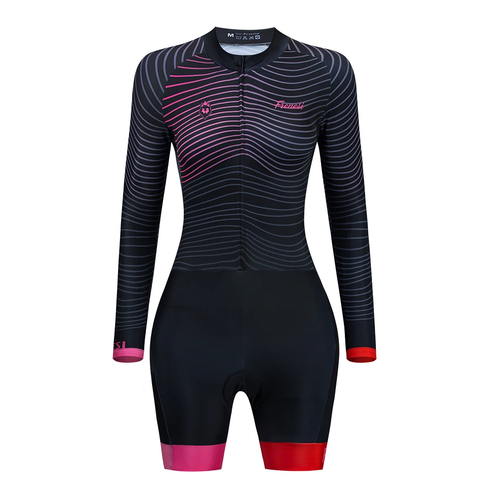 Wavy lines Frenesi Women's Cycling Suit Monkey Female Bike Clothing Dungarees Summer Clothes Set Short Sleeve Cyclist Outfit
Wavy lines Frenesi Women's Cycling Suit Monkey Female Bike Clothing Dungarees Summer Clothes Set Short Sleeve Cyclist Outfit