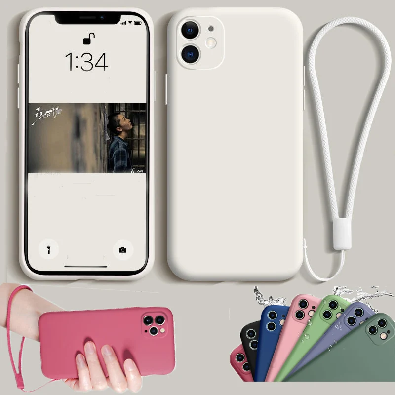 Защитный силиконовый чехол для iPhone 11 Pro Max 8 6 7 6s Plus XS XR X Apple тонкий кожаный камеры