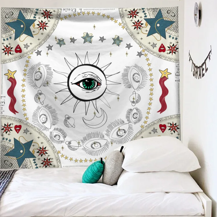 

Настенный Гобелен Witchcraft Tarot, настенный ковер с солнцем и луной, психоделический Tapiz Witchcraft, домашний декор, настенное одеяло