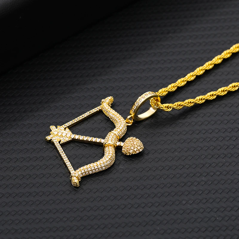 Men's Hip Hop Jewelry Ice Out Cupid Arrow Bow Pendants Necklace For Women Micro Pave AAA+ Zirconia Cupid Necklace Couple Gifts
Men's Hip Hop Jewelry Ice Out Cupid Arrow Bow Pendants Necklace For Women Micro Pave AAA+ Zirconia Cupid Necklace Couple Gifts