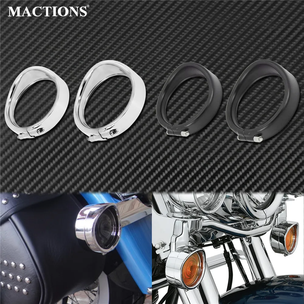 Motorcycle Bezel Visor Style Turn Signal Light Lamp Trim Ring With Rubber Rings For Harley Touring Softail FLHR Road King FLST
Motorcycle Bezel Visor Style Turn Signal Light Lamp Trim Ring With Rubber Rings For Harley Touring Softail FLHR Road King FLST