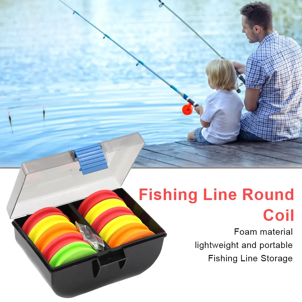 10pcs Fishing Foam Spools Fishing Line Round Coil EVA Foam Pins Fishing Line Winder Organizers Rig With Storage Box
10pcs Fishing Foam Spools Fishing Line Round Coil EVA Foam Pins Fishing Line Winder Organizers Rig With Storage Box