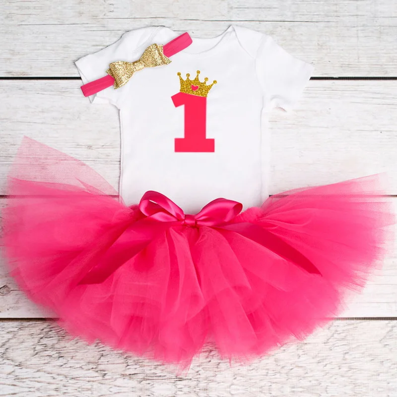 3 шт./комплект детская юбка пачка с принтом|1st birthday outfits|baby girls dress clothingdress |