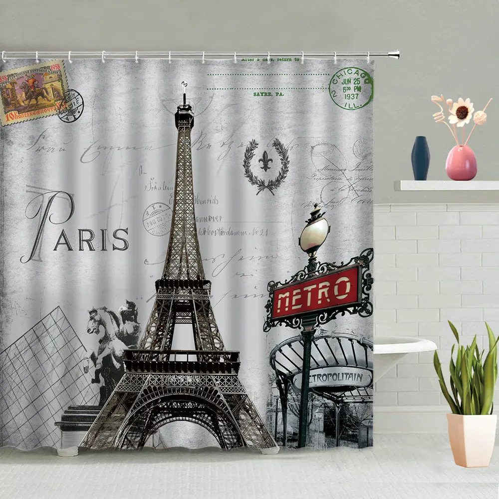 Paris Iron Tower Shower Curtain Street Flower Plant Scenery Retro Europe Poster Wall Hanging Curtains Bathroom Screen Home Decor
Paris Iron Tower Shower Curtain Street Flower Plant Scenery Retro Europe Poster Wall Hanging Curtains Bathroom Screen Home Decor